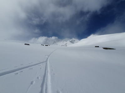 Ambiance magique sur le glacier de Chavière à 3000