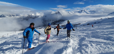 L'aprem en bord de piste avec Squale, Olives, Fredfred et Marcel, le cadeau météo et gavade party