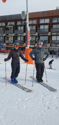Rob1 et friend des Aravis au départ pour le Slalom