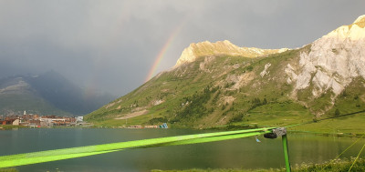 Sauver par le retour du soleil et un magnifique arc enciel
