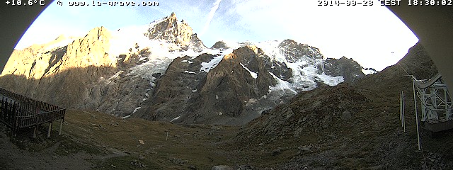La grave La Meije webcam 28 09 2014 18h30 vivement que Dame Meije se revète de son blan mantoooooooooooo.jpg