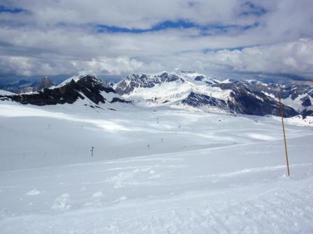 le glacier et l'entrée de la combe d'Aulon